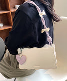 Heart Handbag Lilac Strap (High Quality)