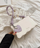 Heart Handbag Lilac Strap (High Quality)