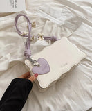 Heart Handbag Lilac Strap (High Quality)