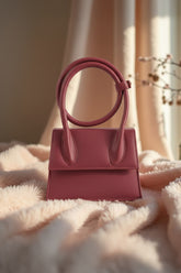 Jacqumues Handbag - Maroon