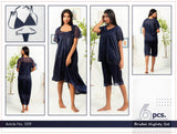 6 Pcs Nighty Set - 009