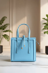 Classic Hazel Shoulder HandBag - Sky Blue