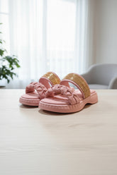 Braided Glam Slides - R 01 - Pink