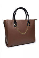 Classic Shoulder tote Bag - Brown