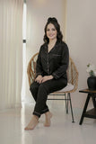 Silk PJ Set - Black
