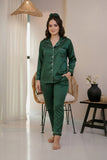 Silk PJ Set - Green