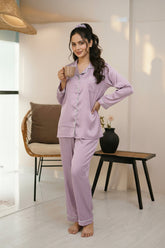 Silk PJ Set - Lilac