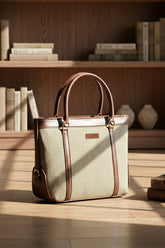 Strap Jute Tote - Brown