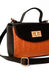Glam Fold Handbag - Brown