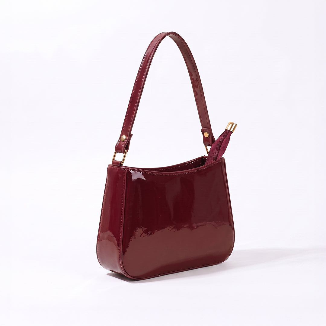 Shiny handbag - Maroon