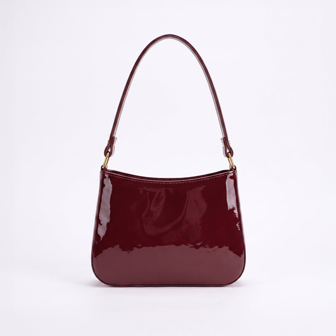 Shiny handbag - Maroon