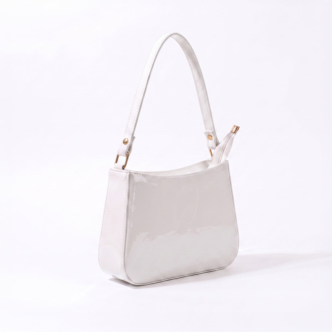 Shiny handbag - White