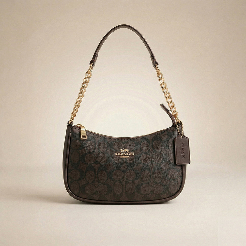 The Coach Handbag - Dark Brown