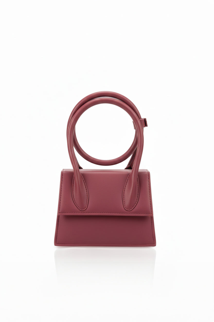 Jacqumues Handbag - Maroon