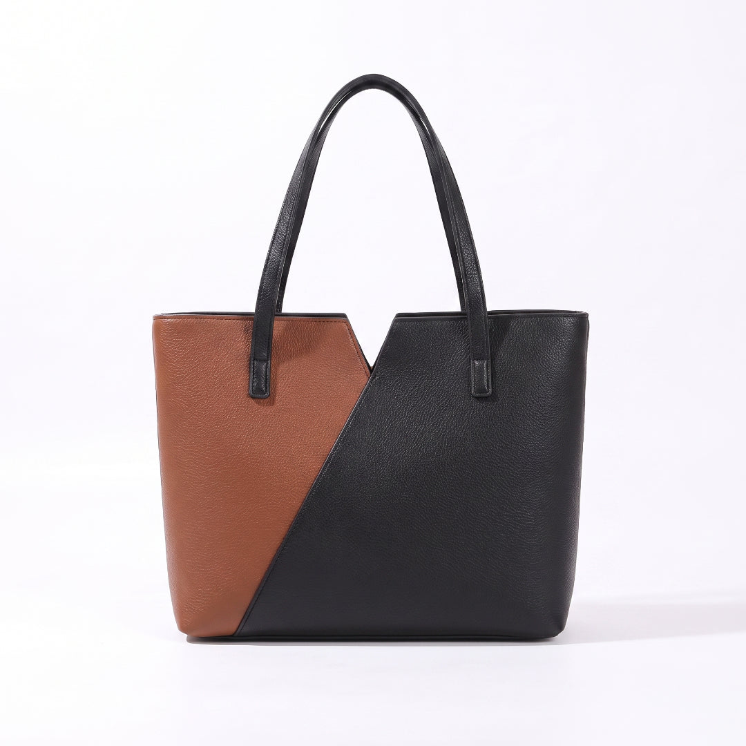 Twin Tote - Black and Brown