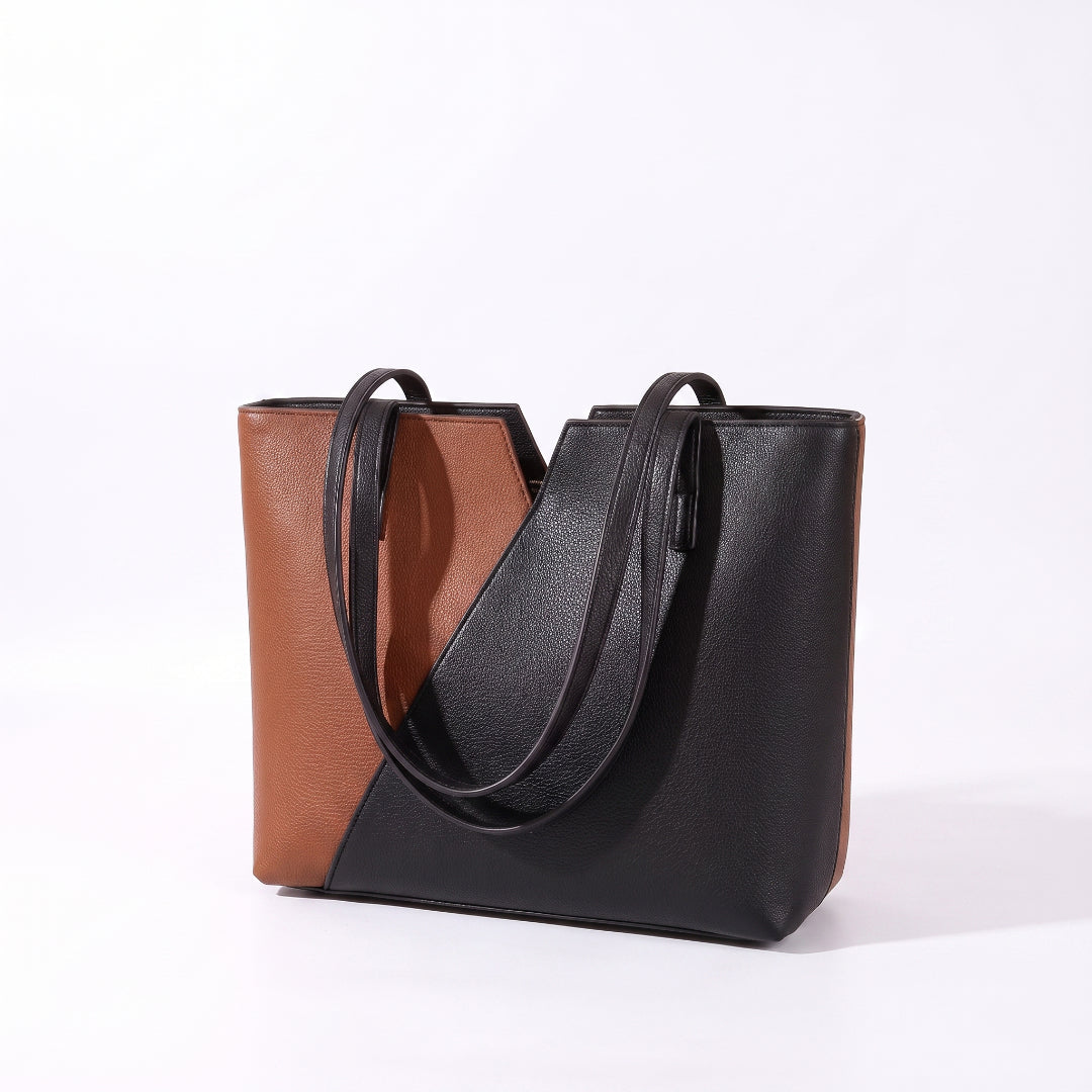 Twin Tote - Black and Brown
