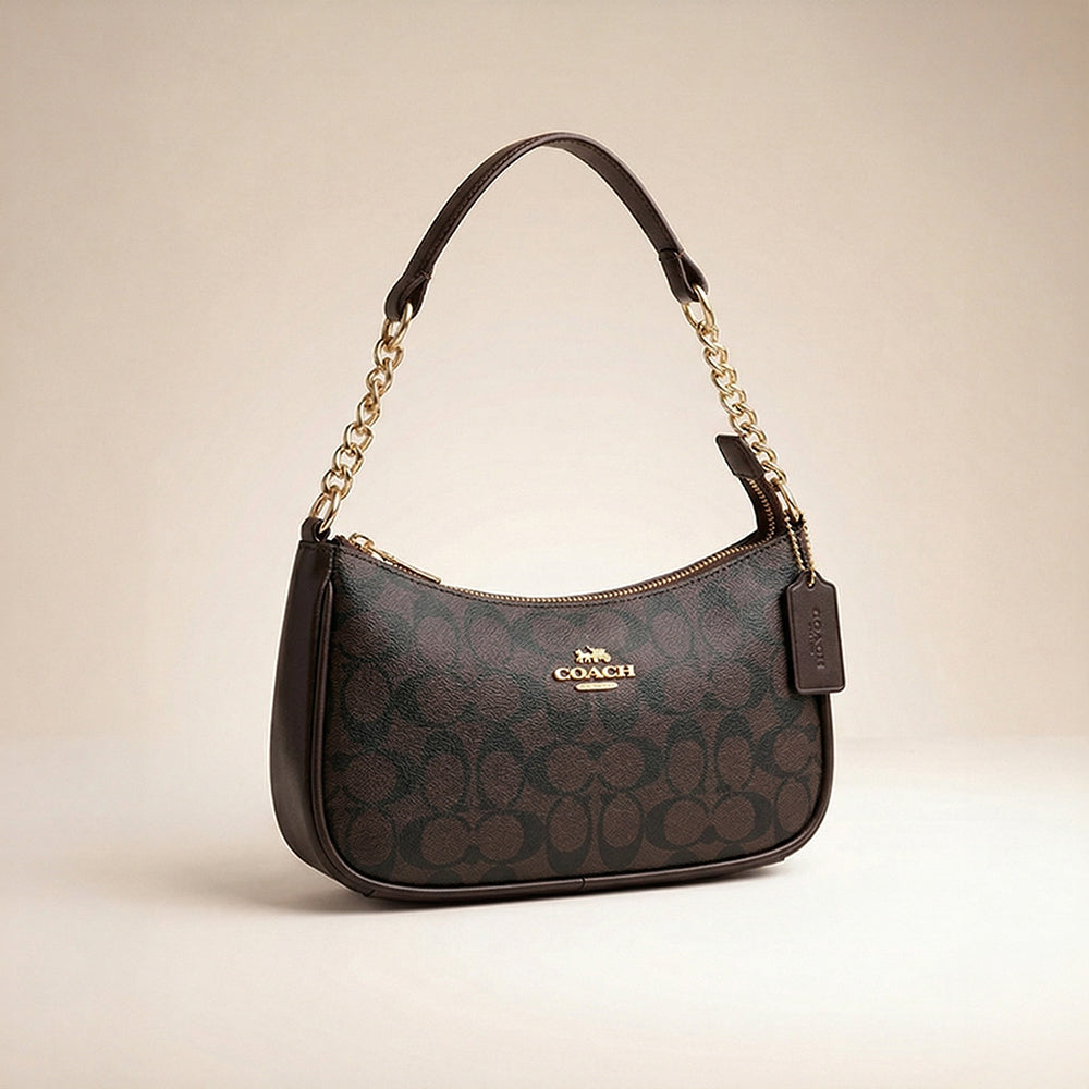 The Coach Handbag - Dark Brown
