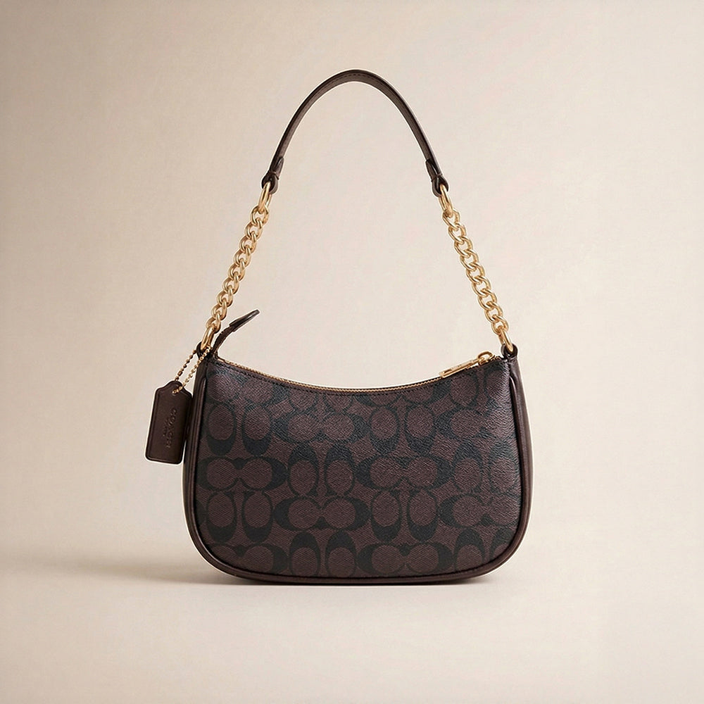 The Coach Handbag - Dark Brown