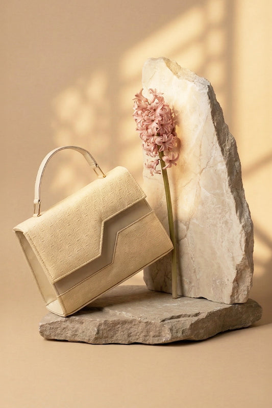 Echelon Line Handbag - Beige