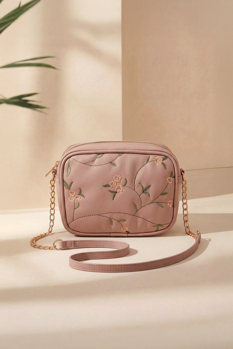 Floral Crossbody Bag - Pink