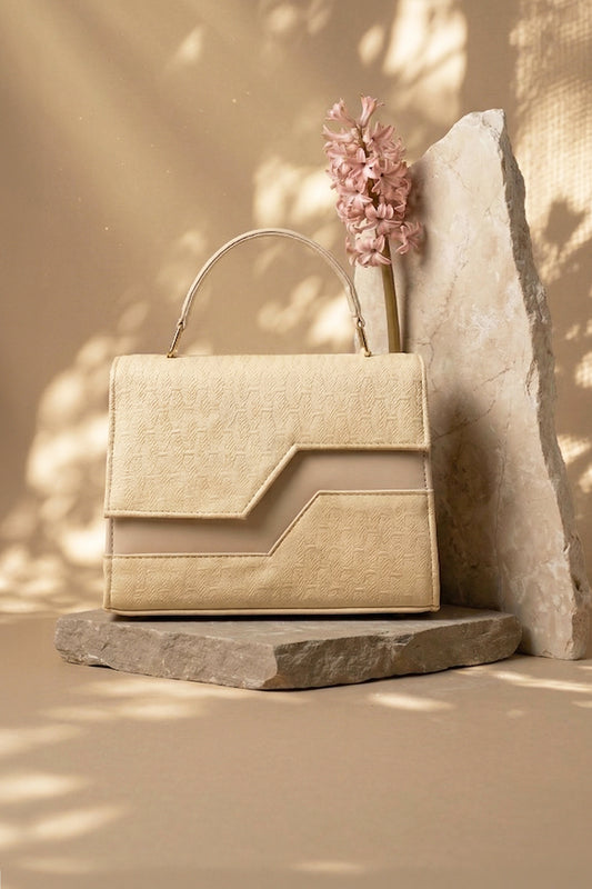 Echelon Line Handbag - Beige