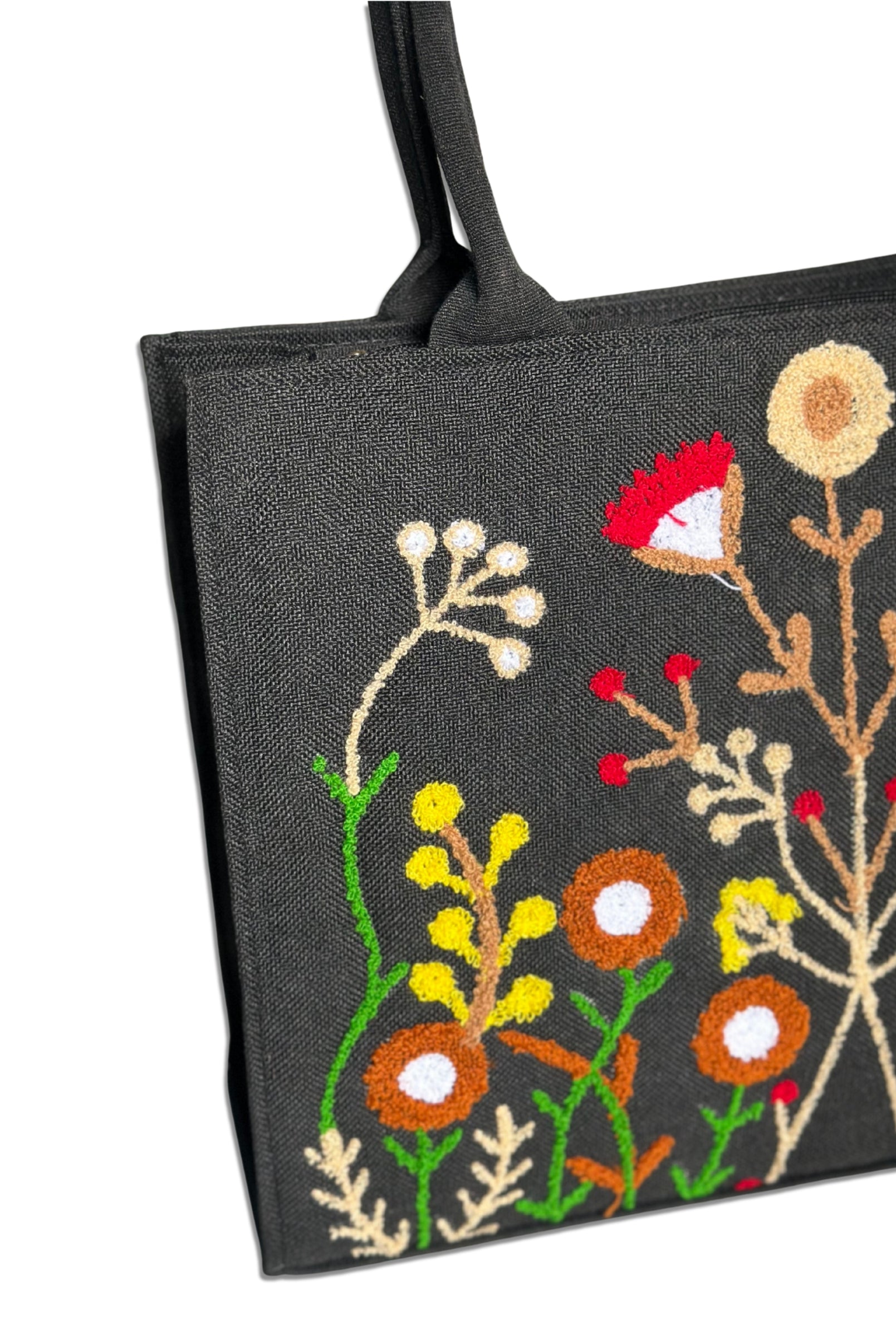 Premium Jute Tote Bag - Black