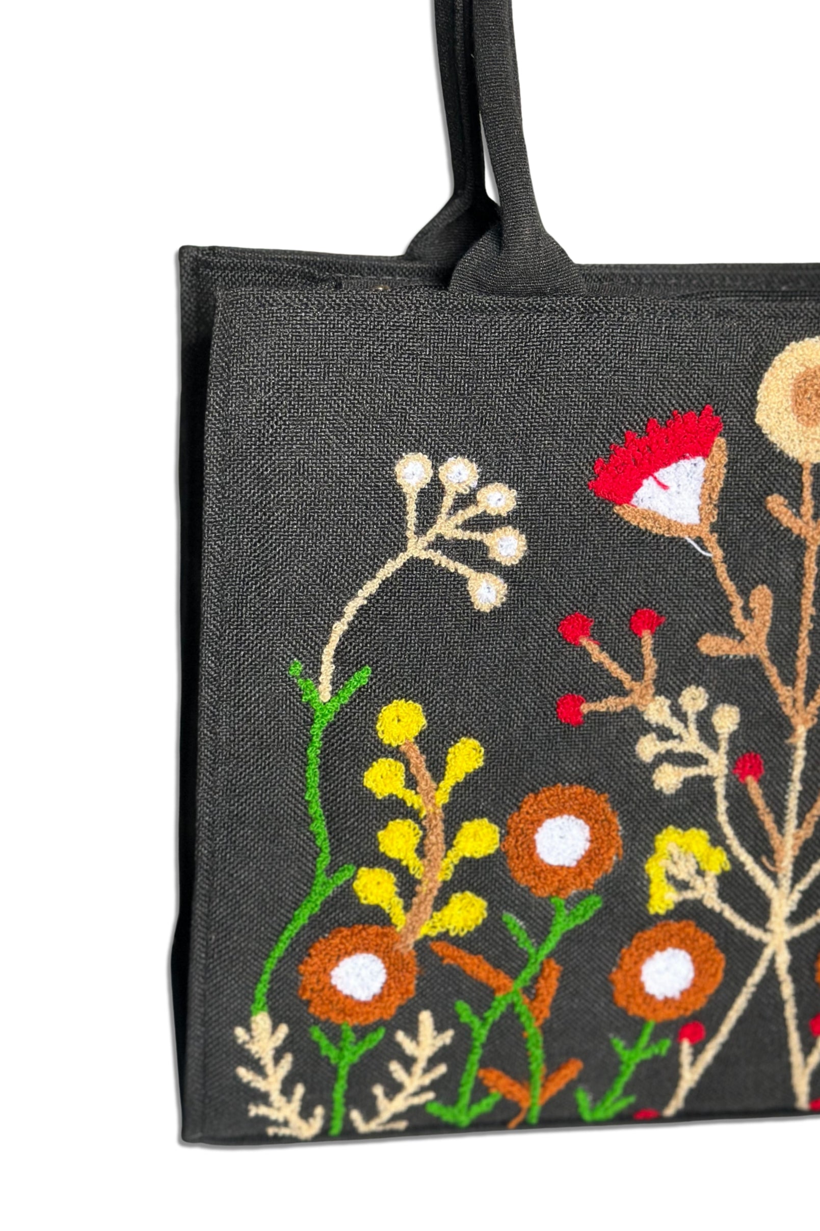 Premium Jute Tote Bag - Black