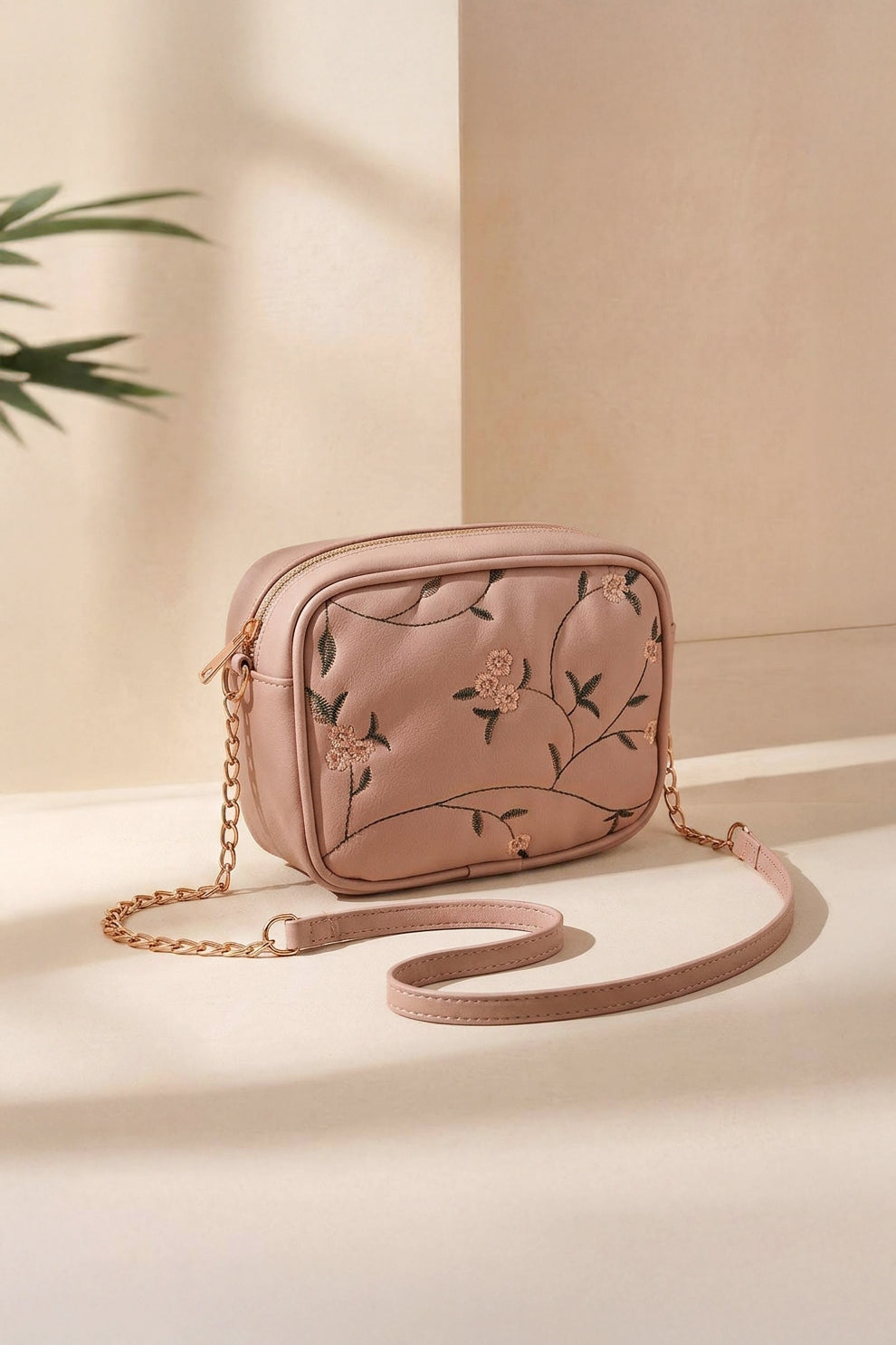 Floral Crossbody Bag - Pink