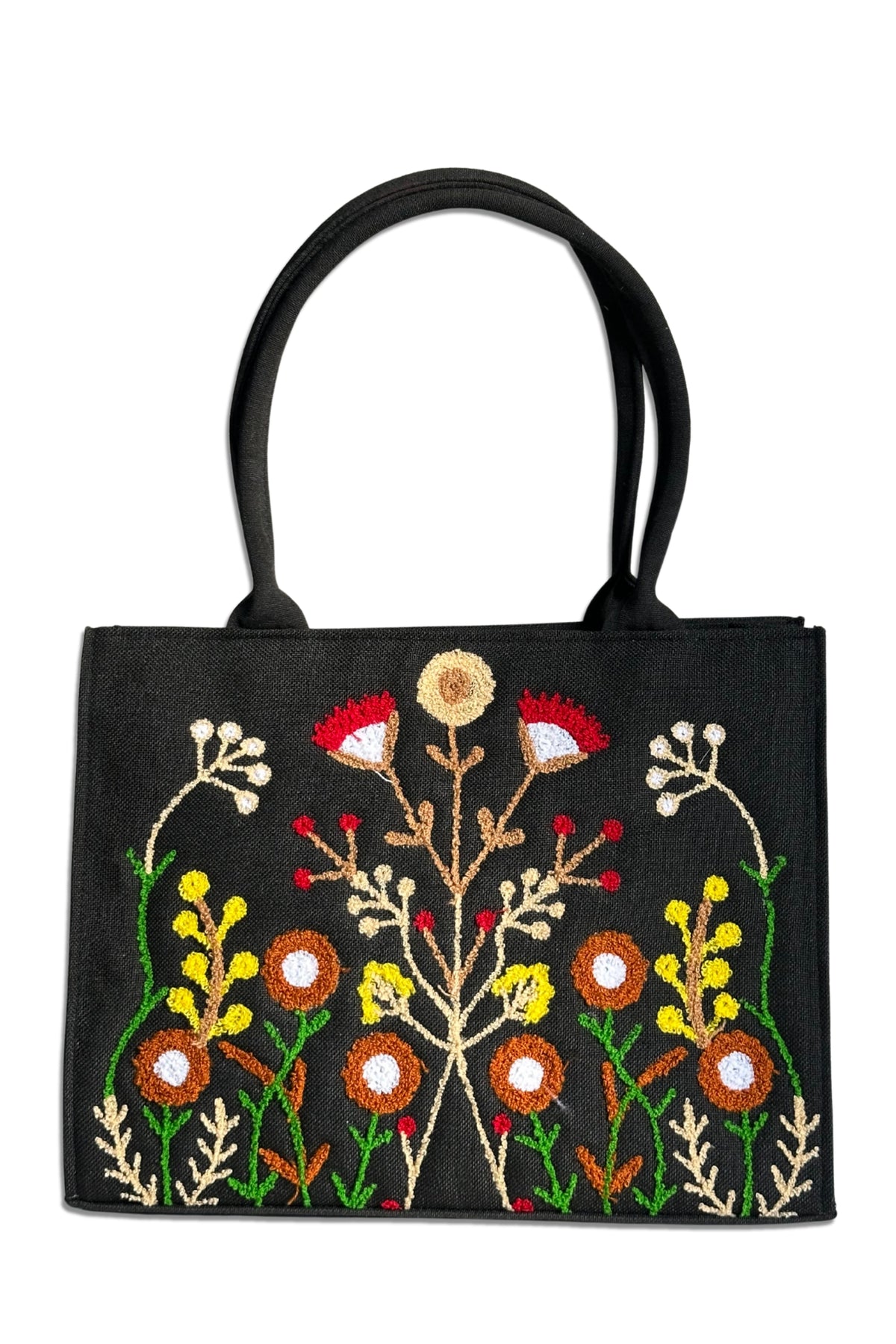Premium Jute Tote Bag - Black