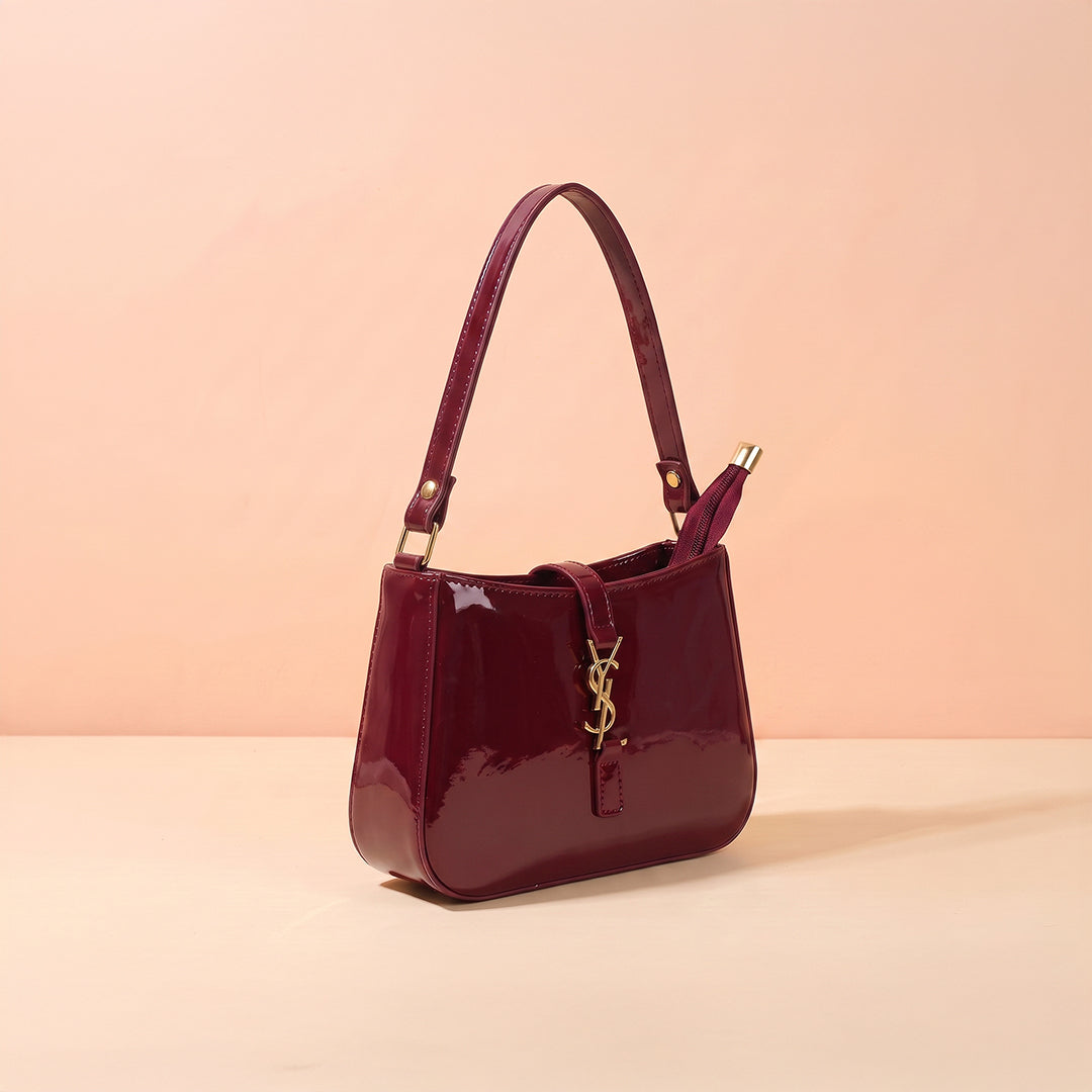 YSL Shiny crush handbag - Maroon
