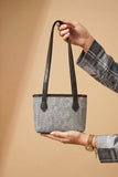 Mini Jute Shoulder Bag - Gray