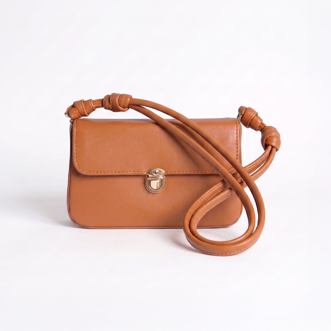 Velora Knot Shoulder Bag - Mustard