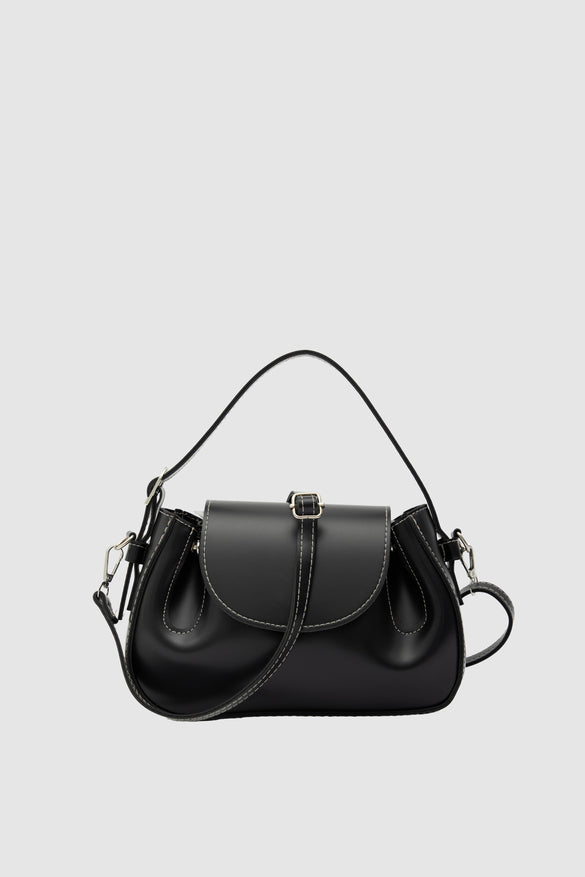 Amara Plum Shoulder Bag - Black