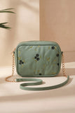 Floral Crossbody Bag - Sage Green