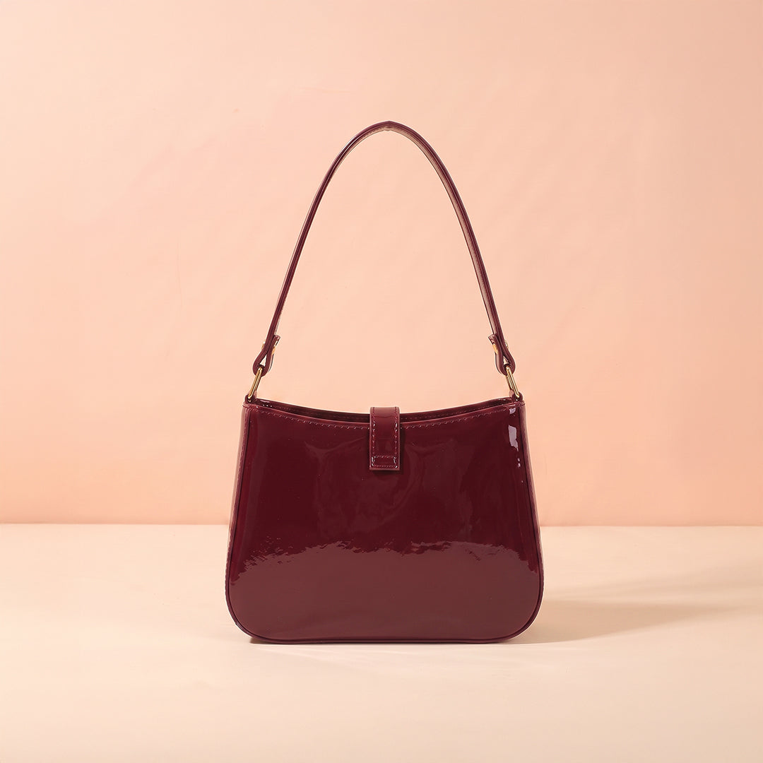 YSL Shiny crush handbag - Maroon