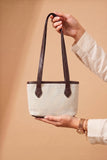 Mini Jute Shoulder Bag - Cream