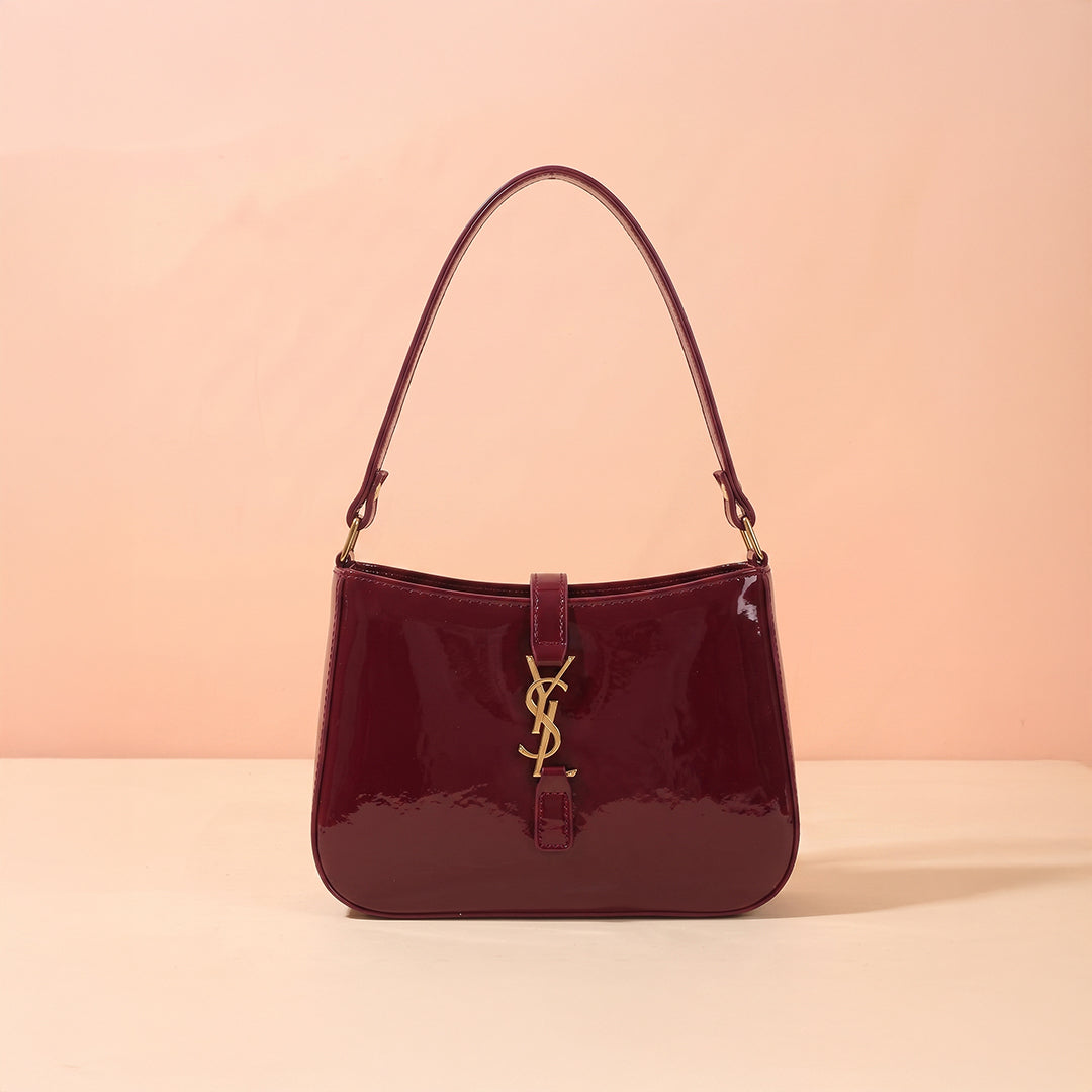 YSL Shiny crush handbag - Maroon