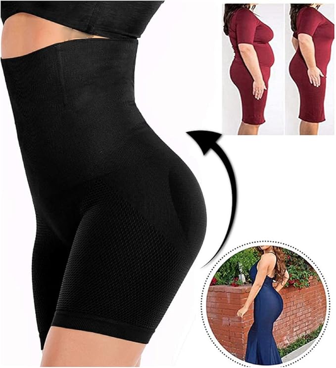 High Waist Air Flex body shaper - Beige & Black-003
