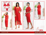6 Pcs Nighty Set - 009