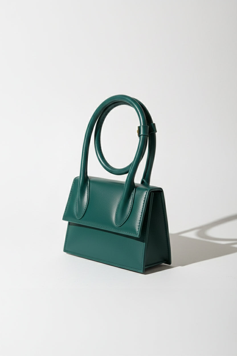 Jacqumues Handbag - Peacock Blue