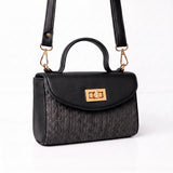 Glam Fold Handbag - Black