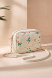 Floral Crossbody Bag - White