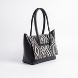 Two Style Canvas Shoulder bag - Black