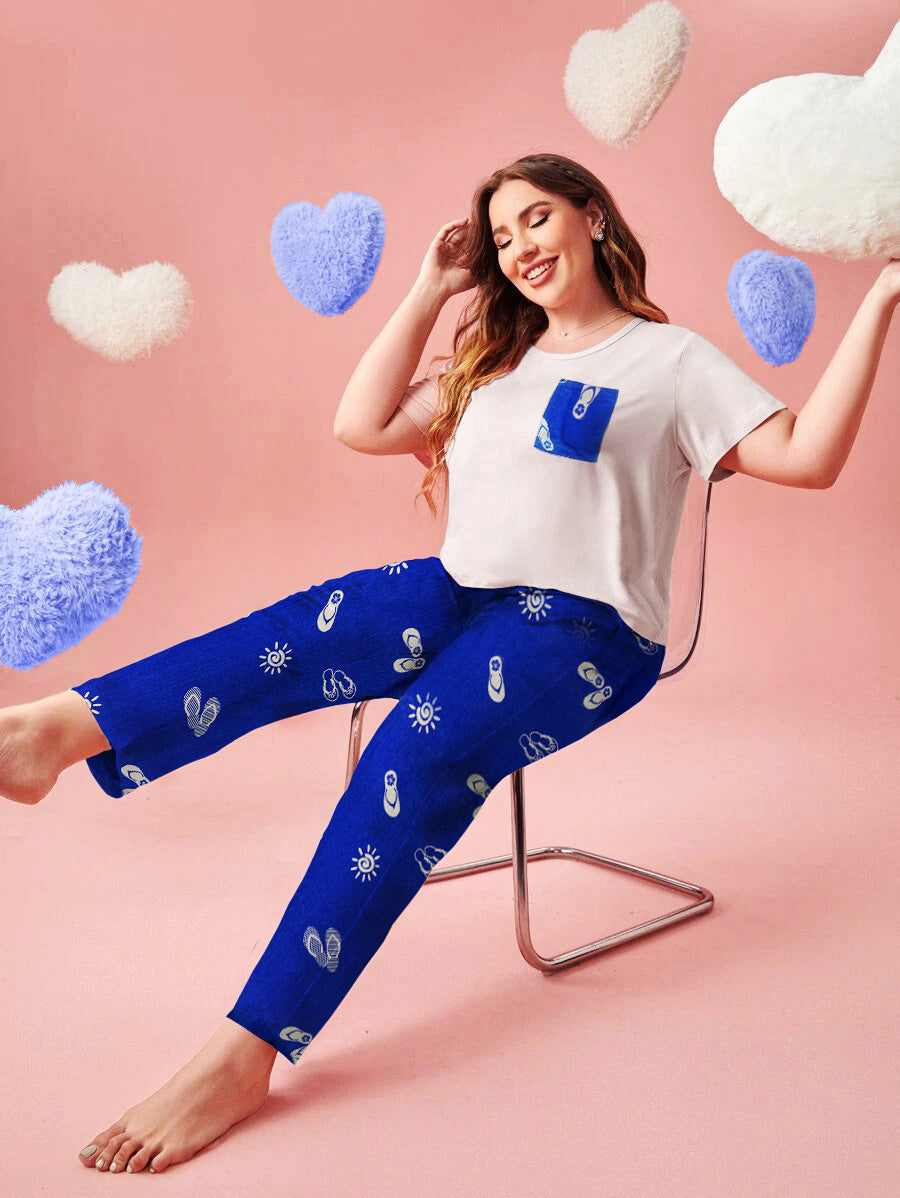 Printed Cotton PJ Set - N-3