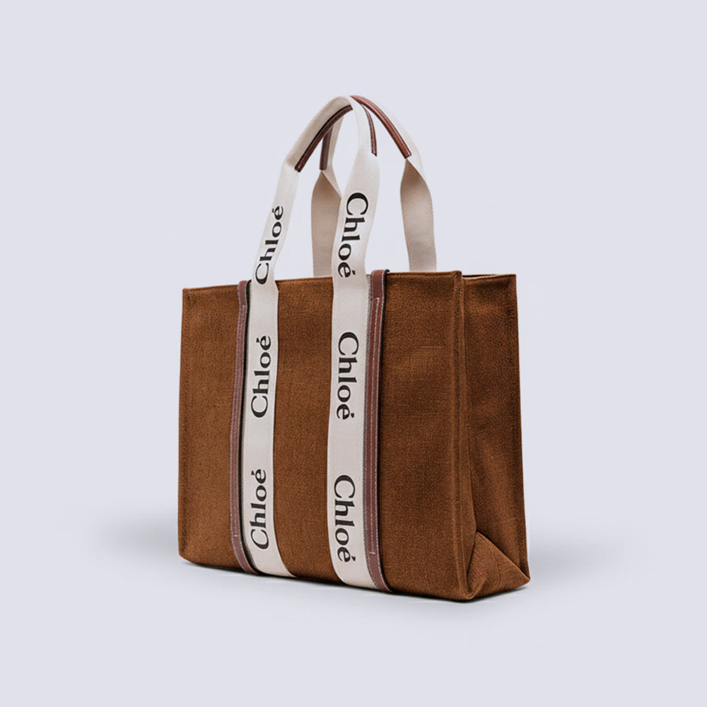 Chloe Canvas Tote 51 - Dark Brown