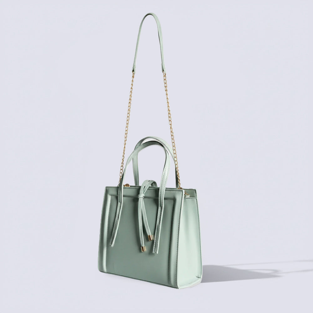 Classic Hazel Shoulder Bag - Cyan