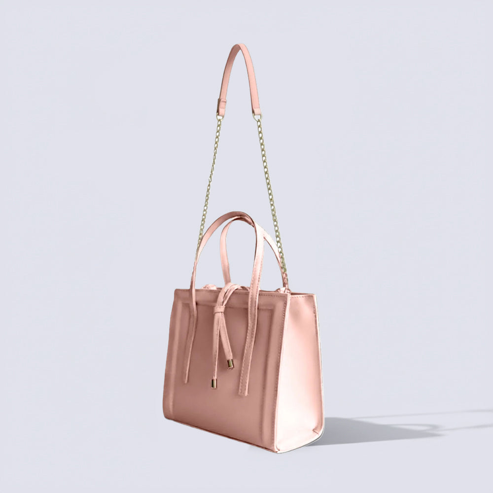 Classic Hazel Shoulder Bag - Tea Pink
