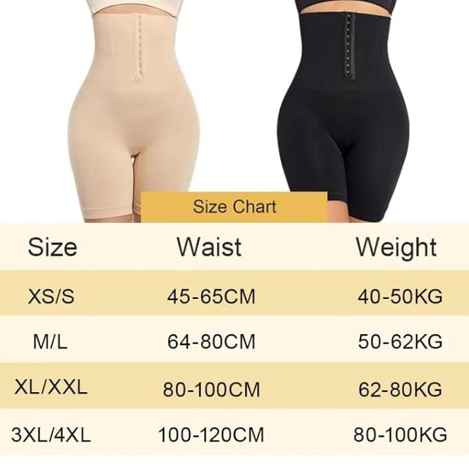High Waist Air Flex body shaper - Beige & Black-003