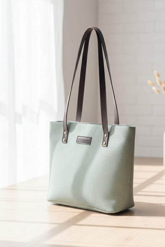 Classic Jute Tote - Sage Green