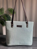 Classic Jute Tote - Sage Green
